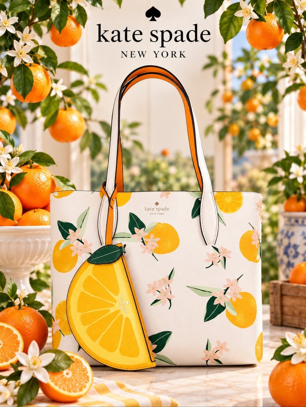 Kate Spade Clementine Reversible Tote Set
